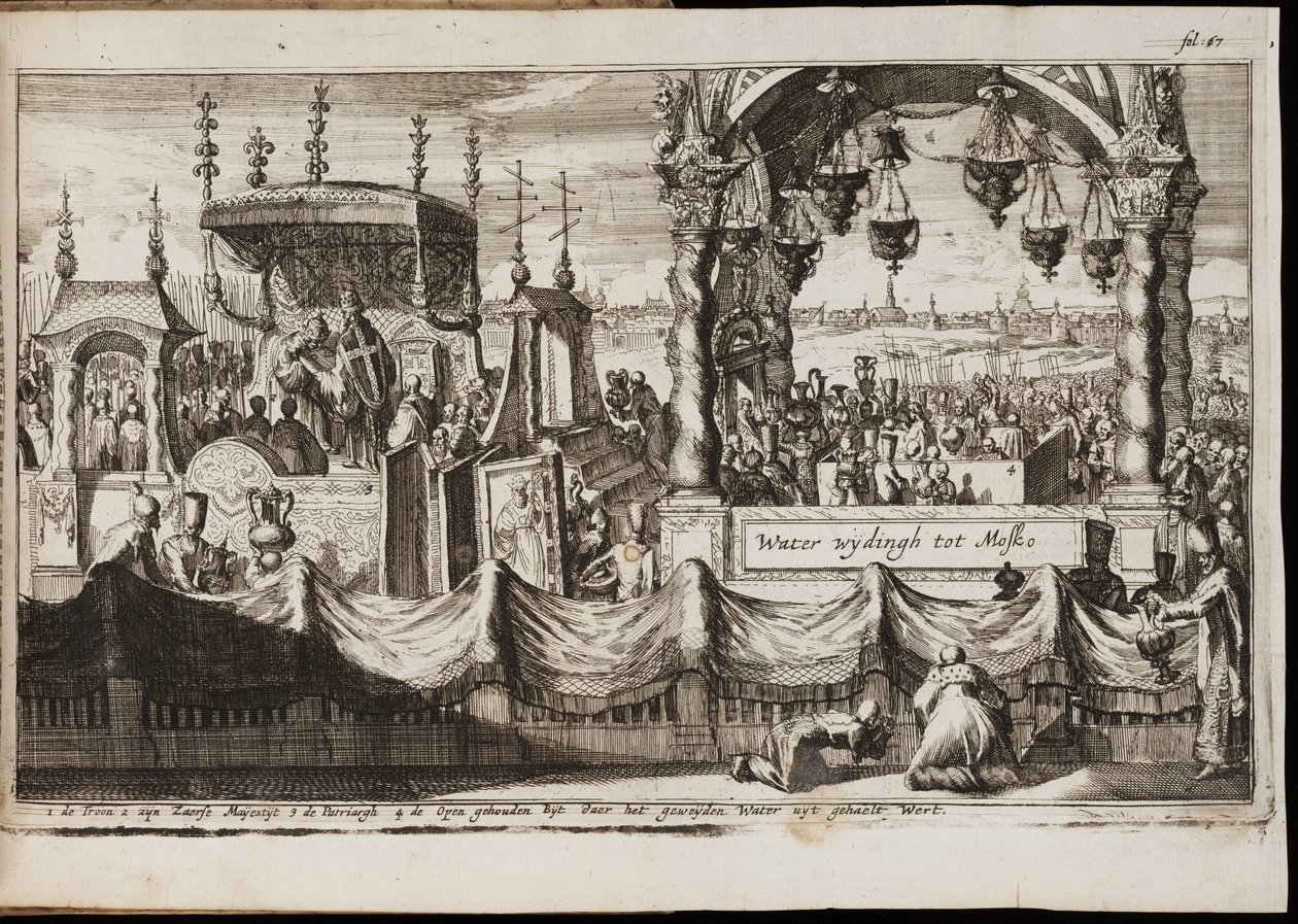 Velké požehnání vod v Moskvě, 1677 od Jan Luyken