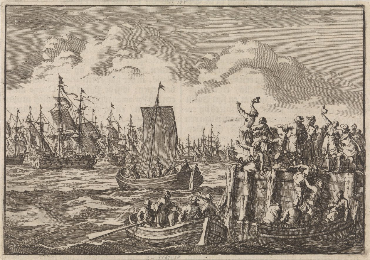 William III odjíždí s flotilou do Anglie, 1688 od Jan Luyken