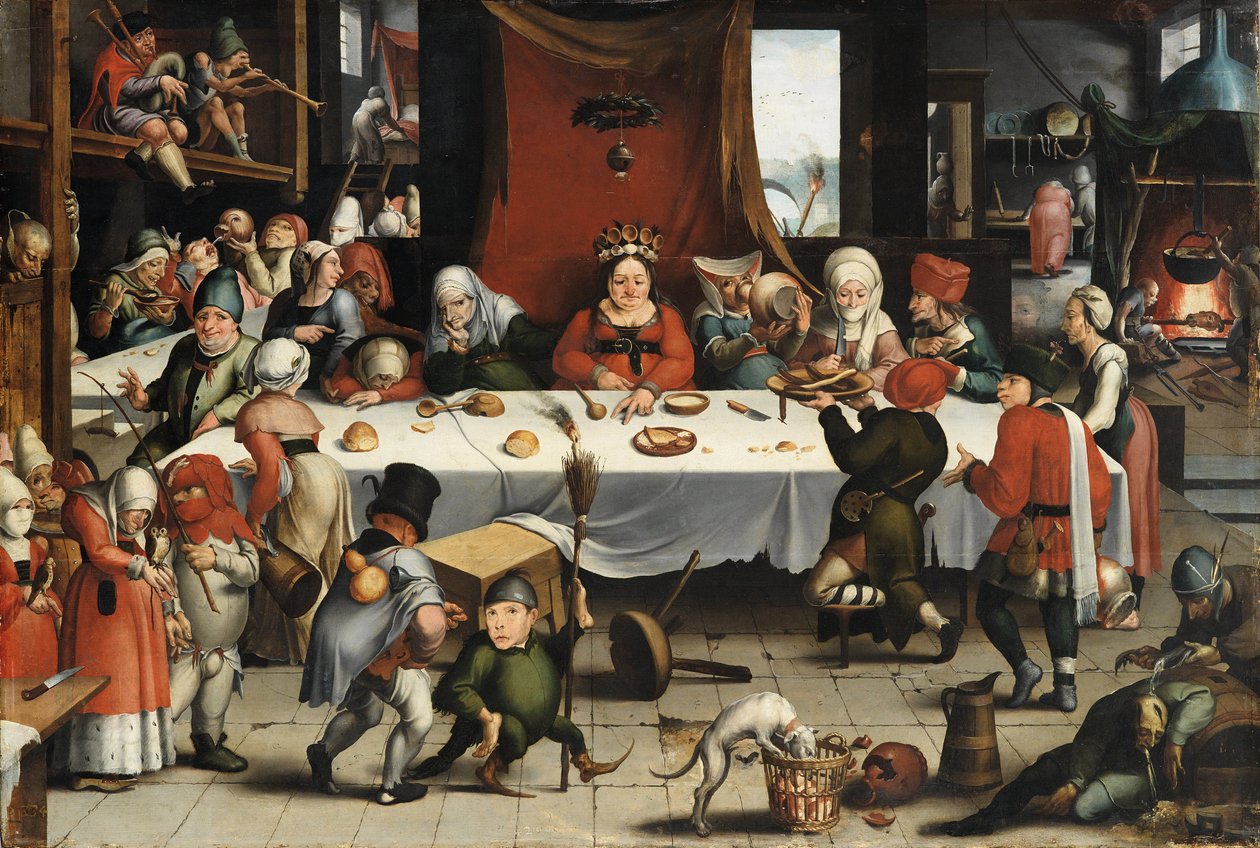Burleskní svátek, c. 1550 od Jan Mandyn