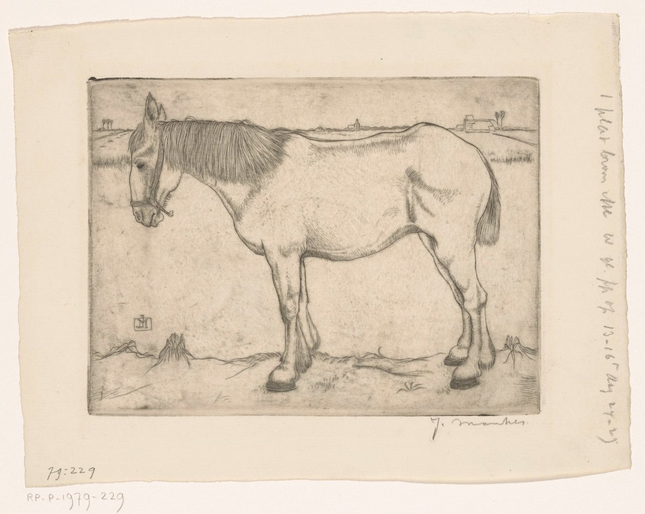Kůň od Jan Mankes (signed by artist)