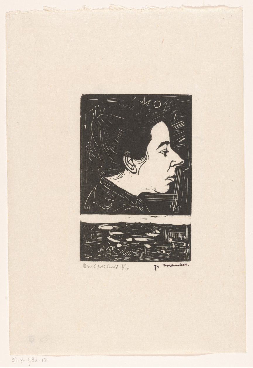 Portrét Anny Zernike od Jan Mankes