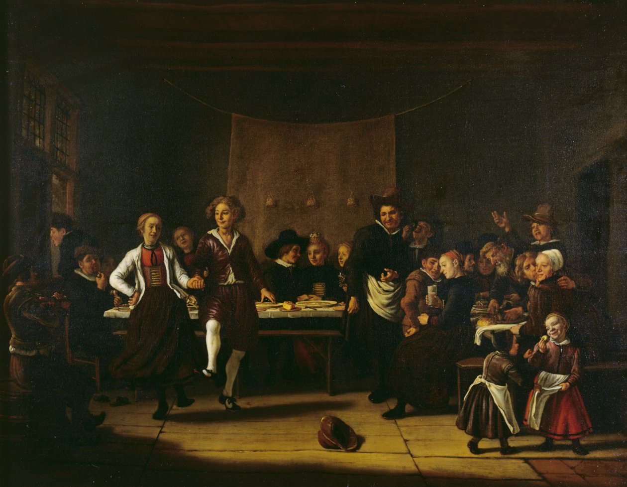 Farmářská svatba (olej na plátně) od Jan Massys or Metsys