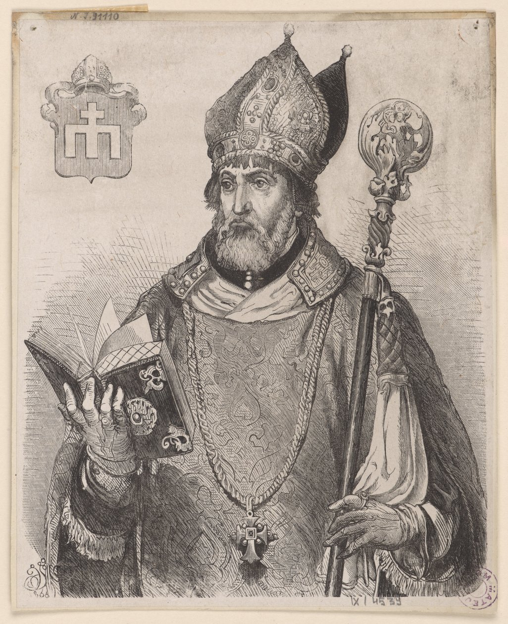 Andrzej Zebrzydowski, krakovský biskup – dřevoryt podle kresby Jana Matejky od Jan Matejko