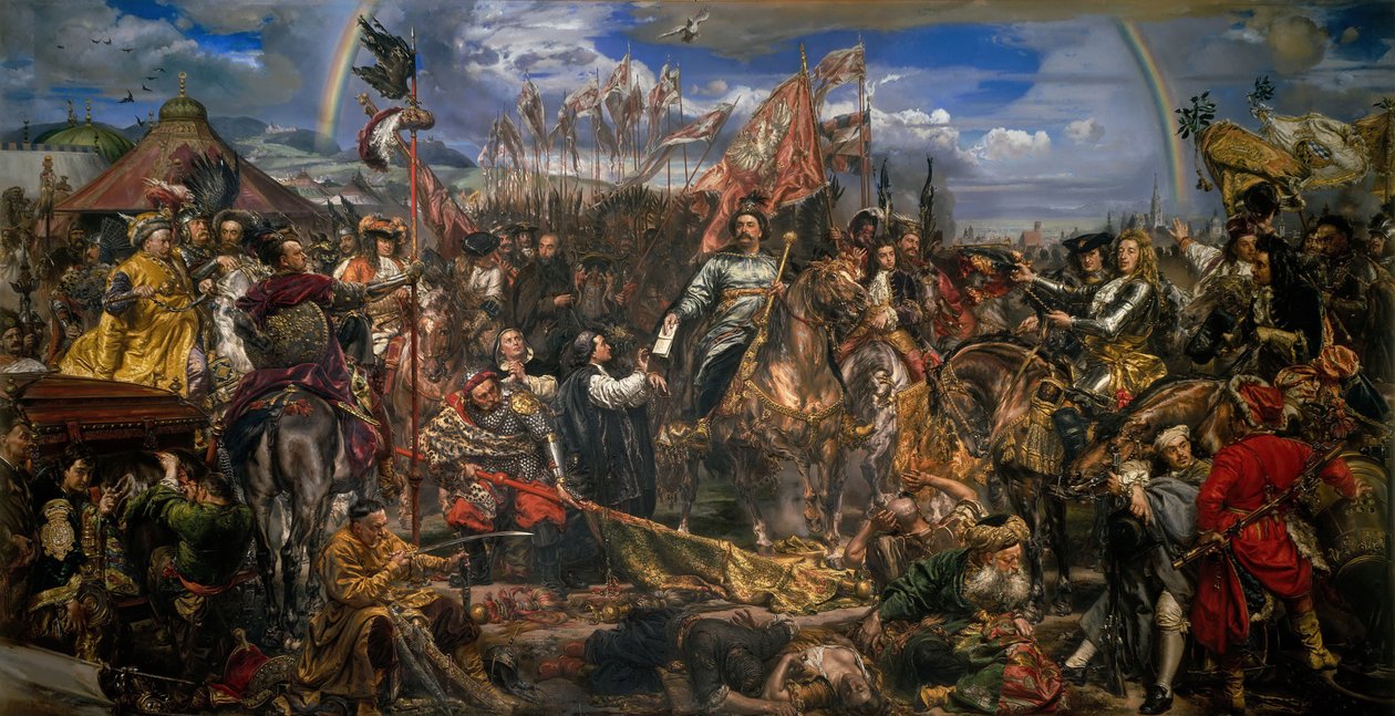 Jean III Sobieski (1629-1696) poslal po bitvě ve Vídni poselství vítězství papeži Inocenci XI. od Jan Matejko