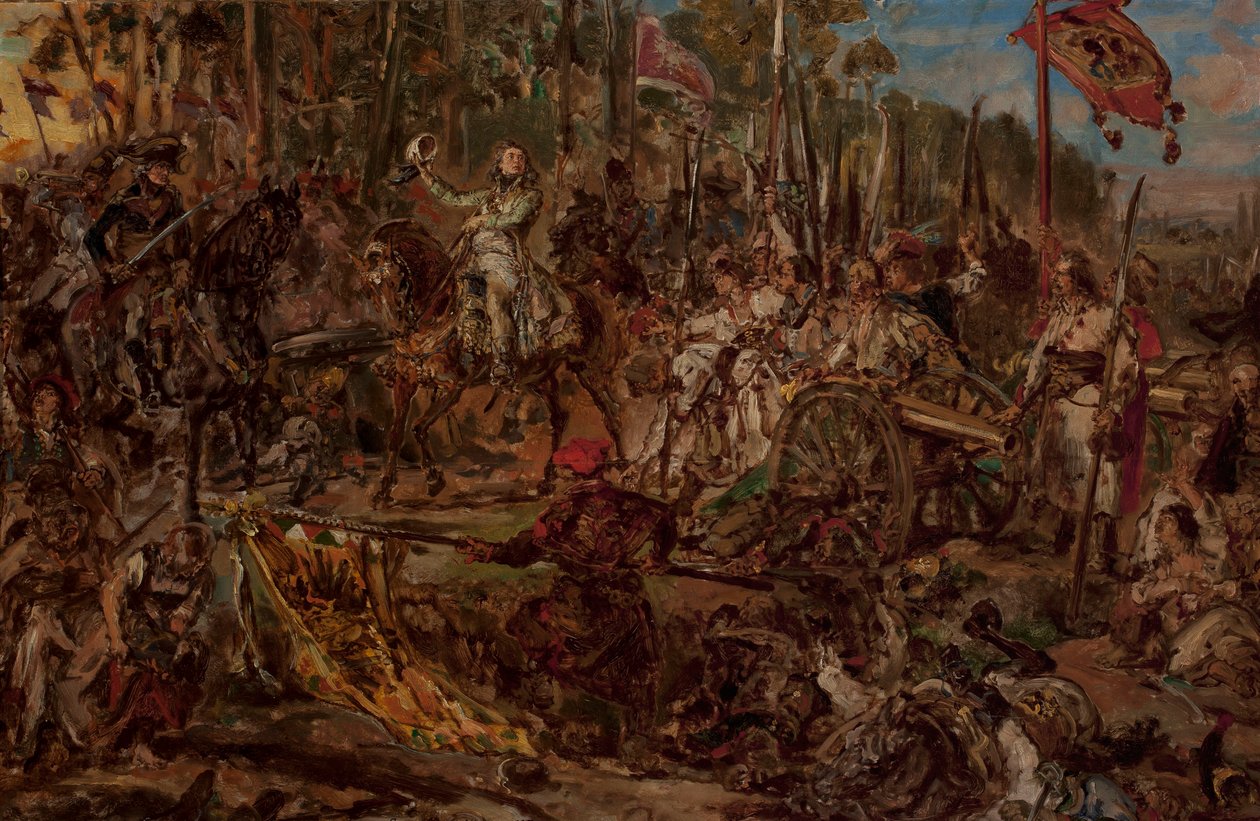 Kościuszko u Racławic, skica od Jan Matejko
