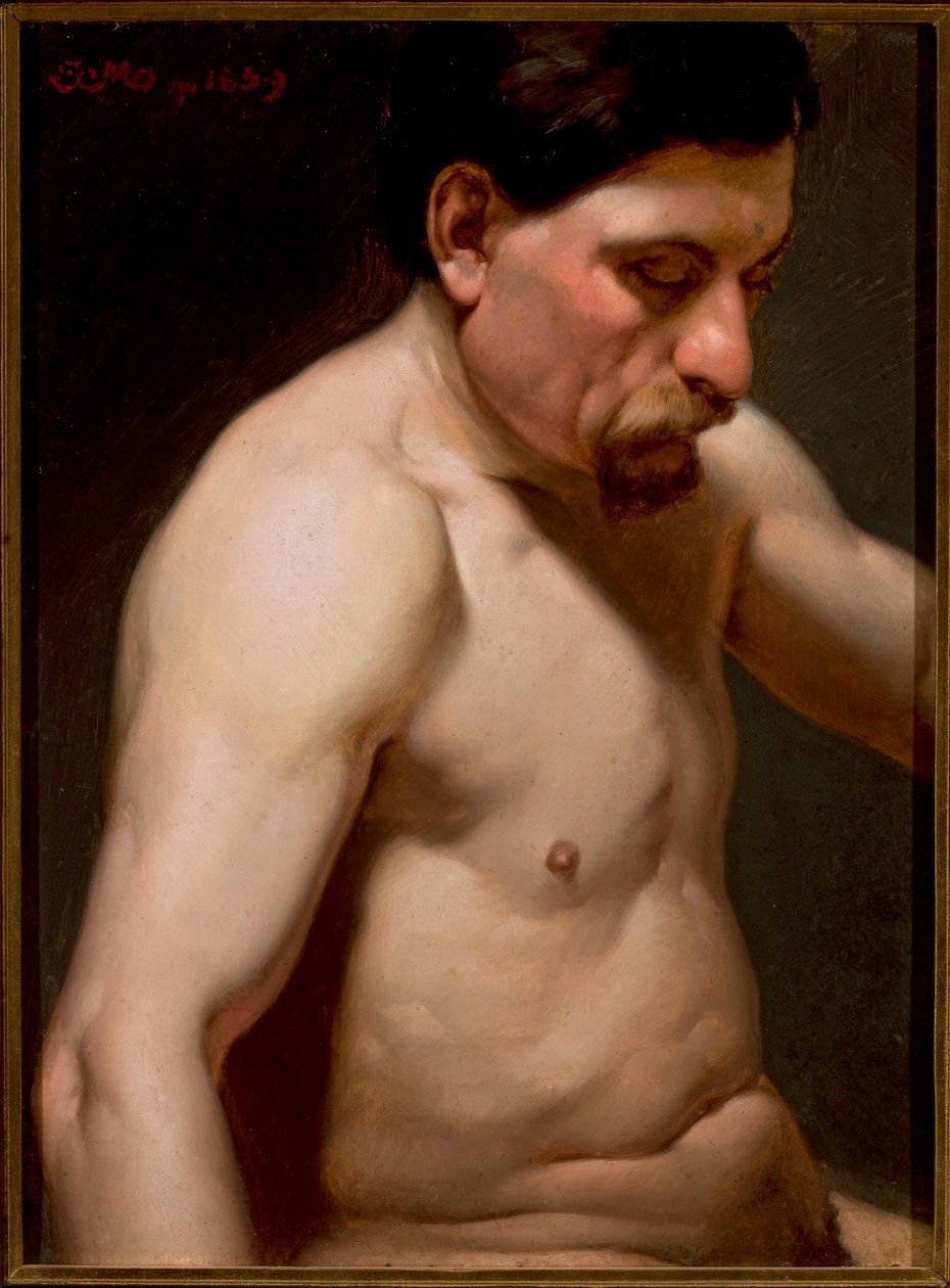 Mužský polonahý akt od Jan Matejko