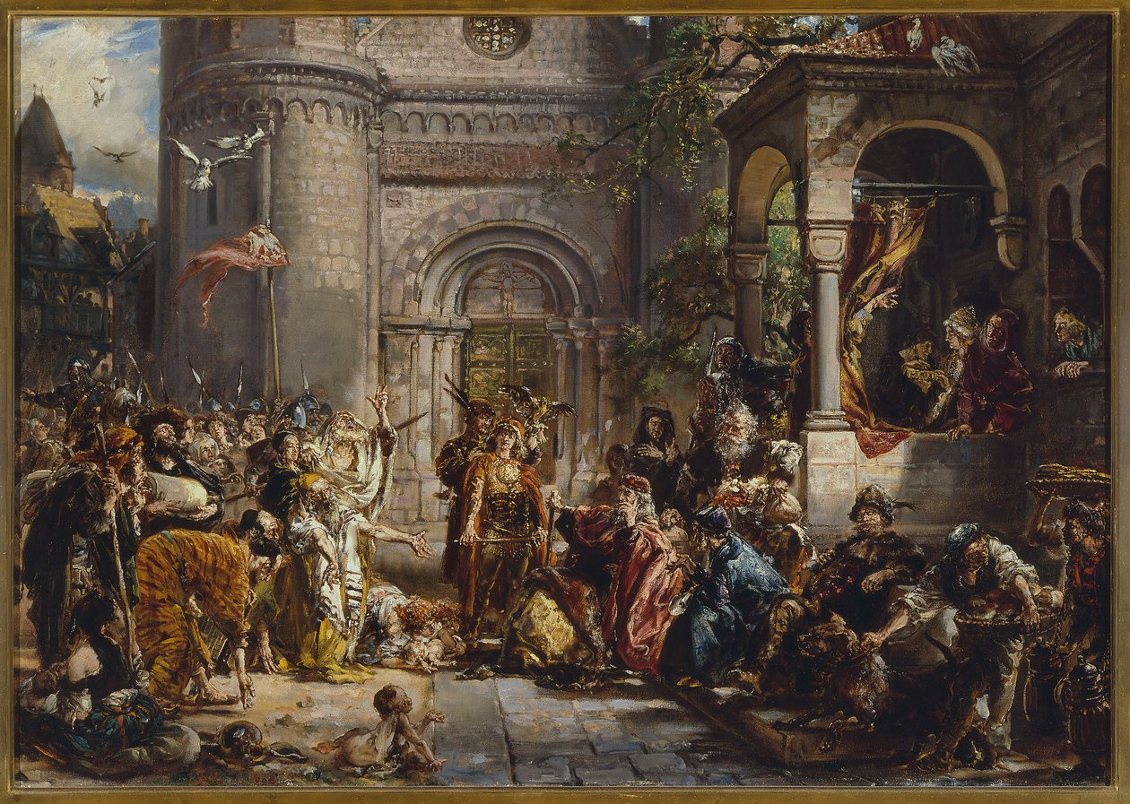 Přijetí Židů. R.P. 1096 od Jan Matejko