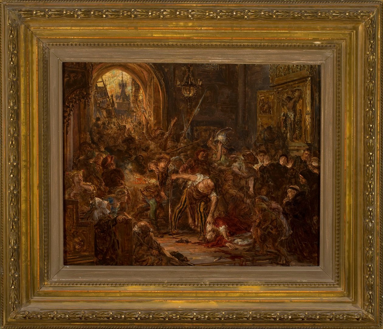 Smrt Tęczyńského ve františkánském kostele od Jan Matejko