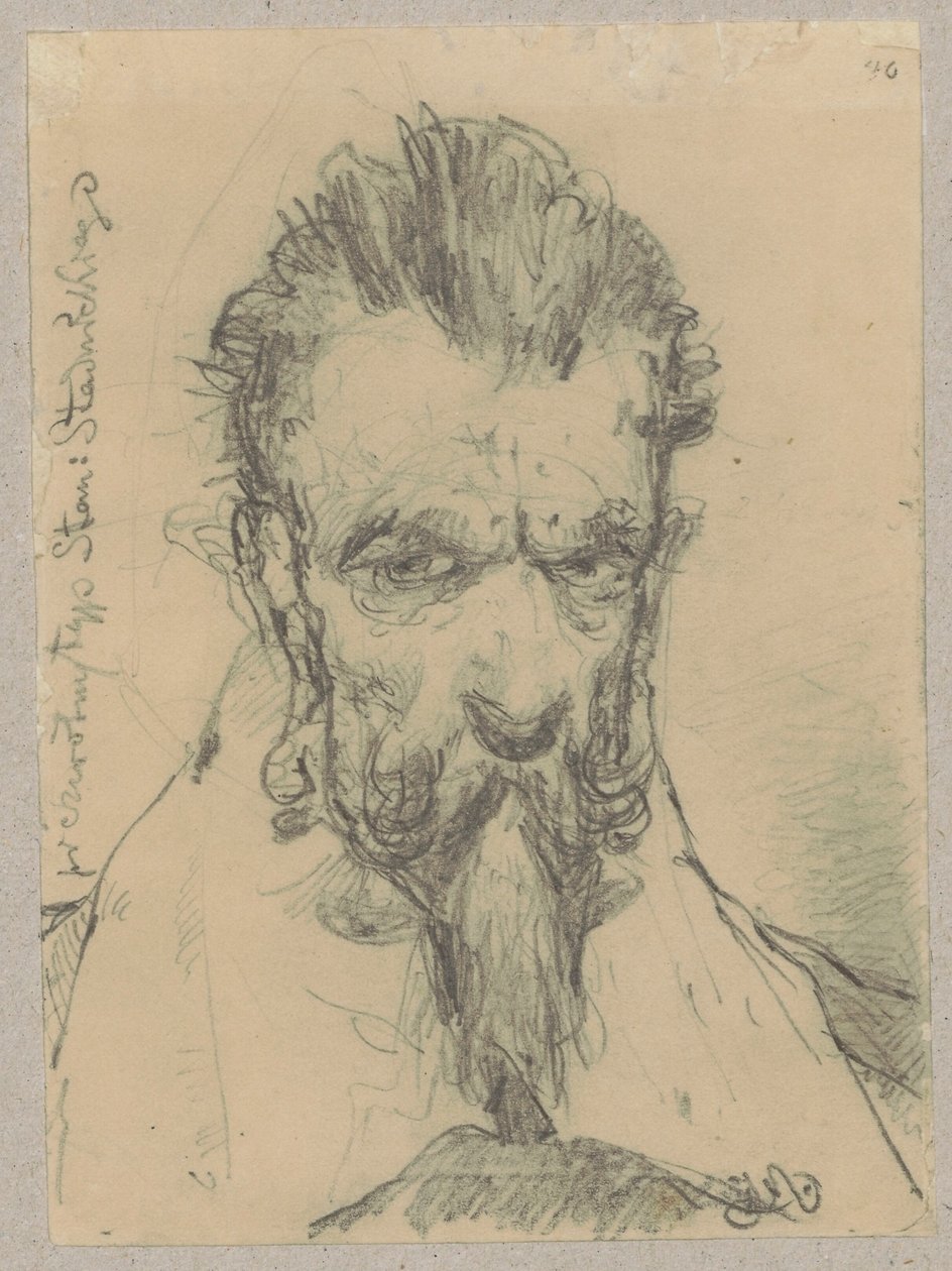 Studie hlavy Stadnického k obrazu „Skargovo kázání“ od Jan Matejko