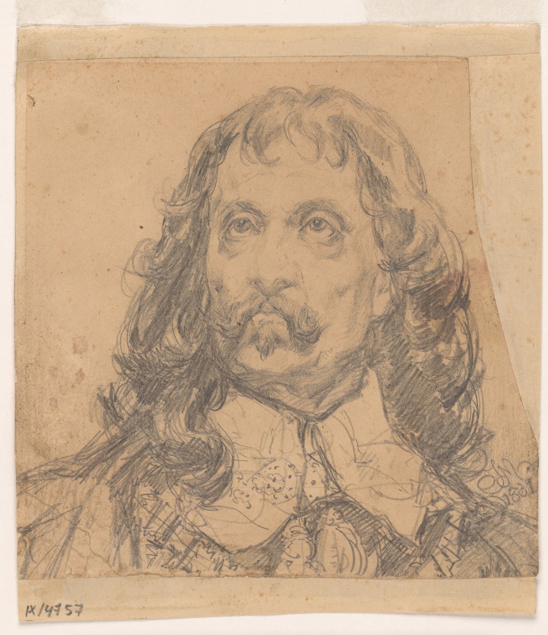 Portrétní studie hlavy Jana Kazimiera (pravděpodobně studie k obrazu). od Jan Matejko
