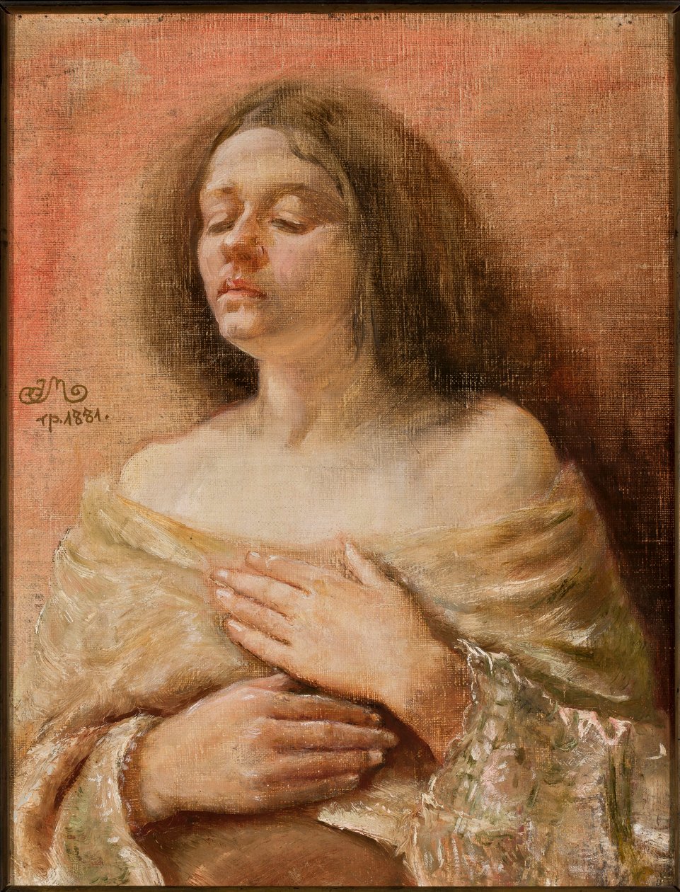 Portrétní studie ženy od Jan Matejko