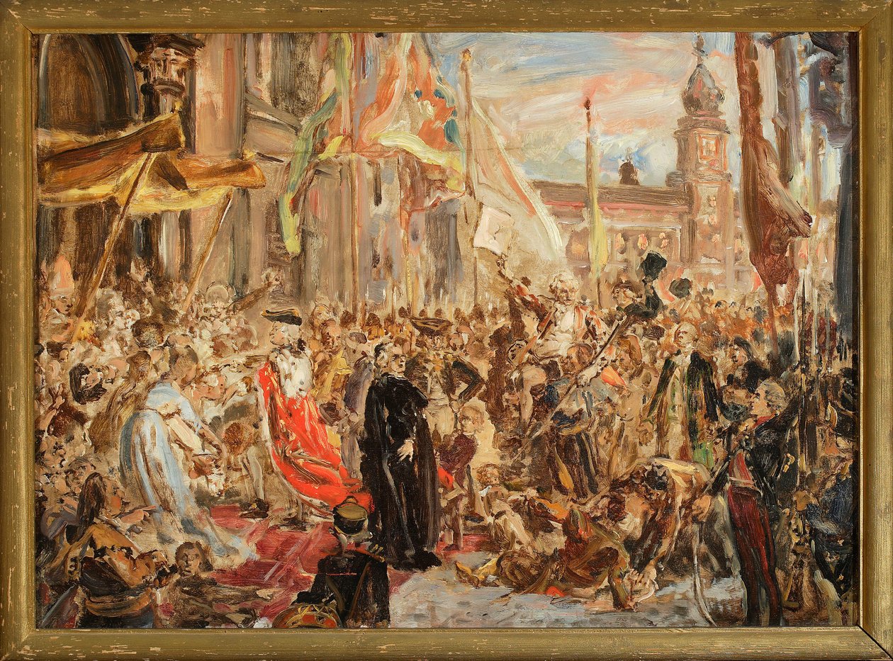 Skica k obrazu „Ústava 3. května“ od Jan Matejko