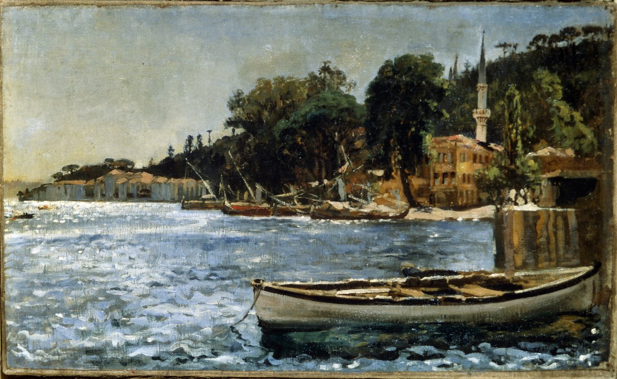 Pohled na Bebek u Konstantinopole (dnes čtvrť Istanbulu). Pohled na Bebek u Konstantinopole. Obraz Jana Alojzy Matějky (1838-1893) od Jan Matejko