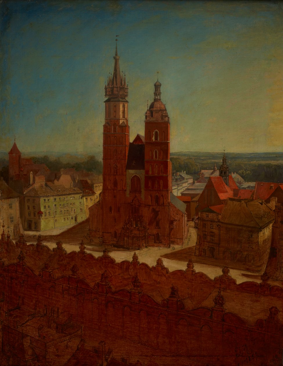 Pohled z věže radnice od Jan Matejko