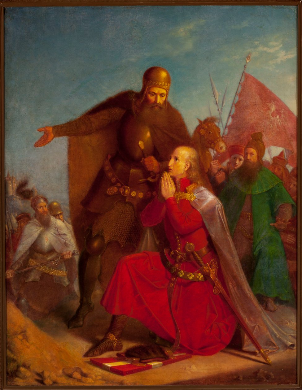 Vladislav Jagello s Vitoldem se modlí před bitvou u Grunwaldu od Jan Matejko