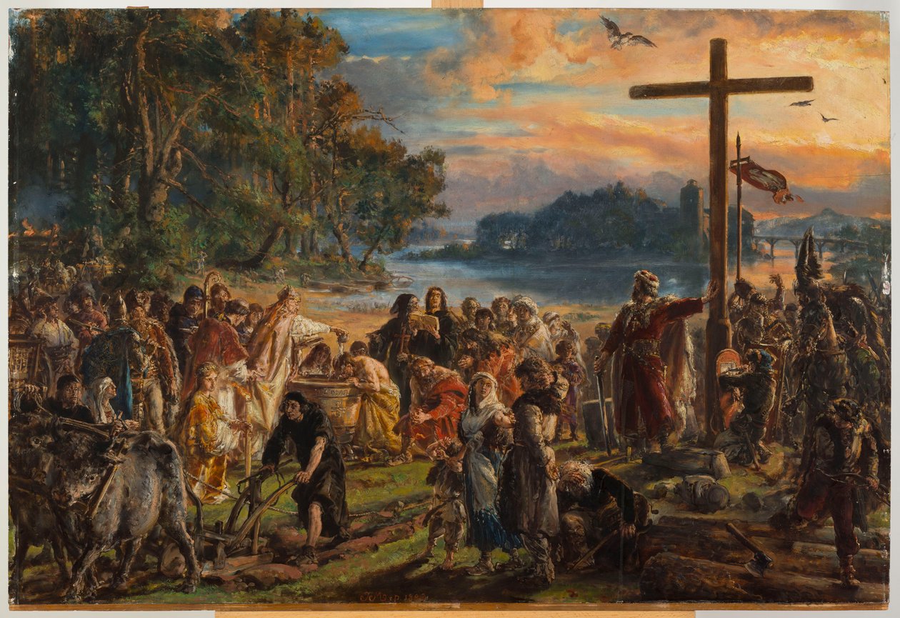 Zavedení křesťanství. R.P. 965 od Jan Matejko