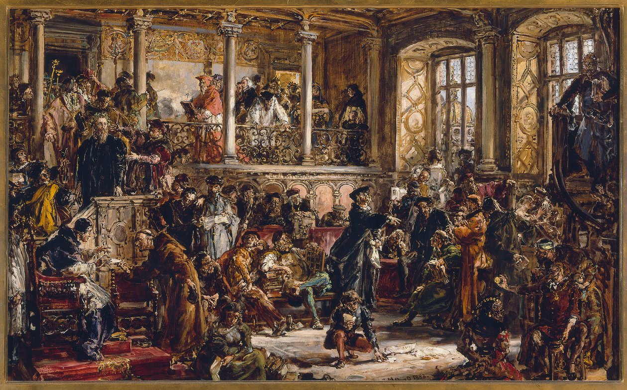 Zlatý věk literatury v 16. století. Reformace. Převaha katolicismu od Jan Matejko
