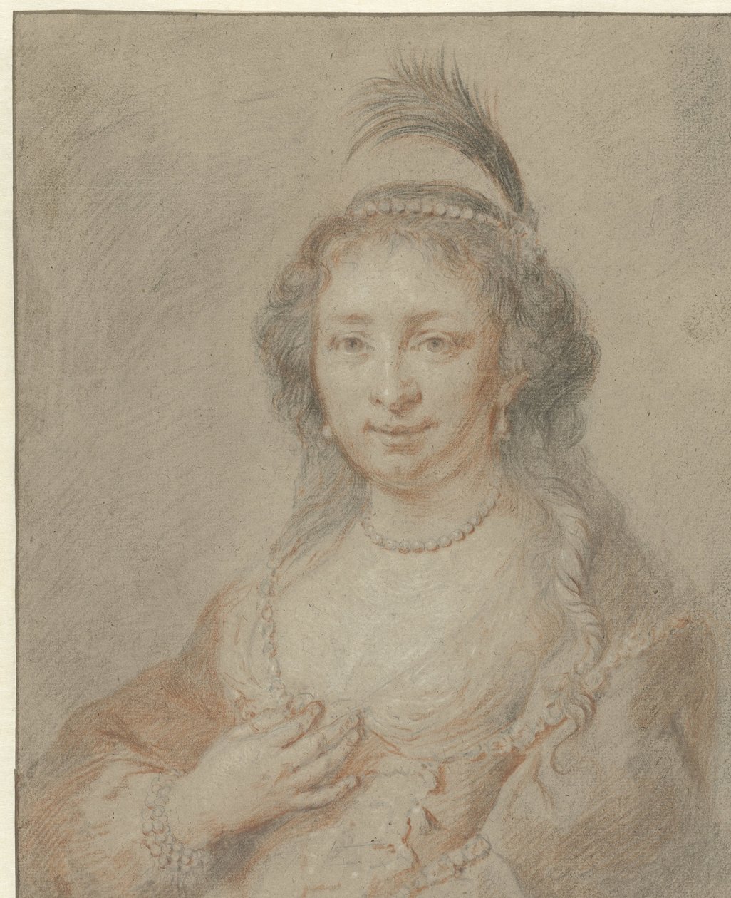 Portrét Sary van Baerle, manželky Philipse van Dorpa od Jan Maurits Quinkhard