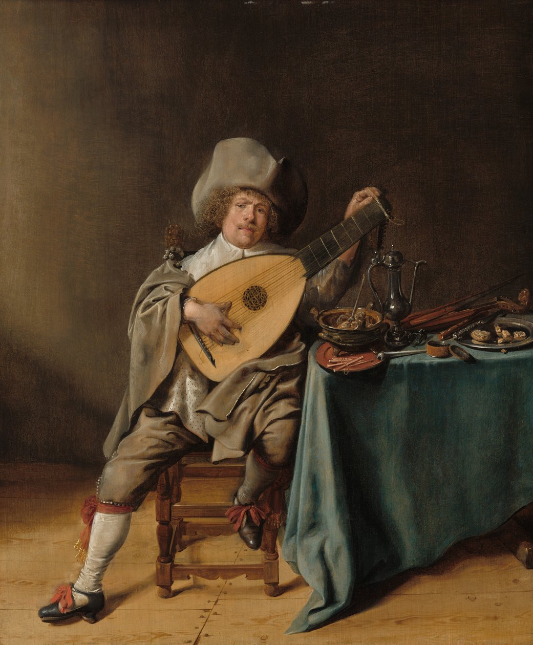 Autoportrét jako hráč na loutnu, c. 16371638. od Jan Miense Molenaer