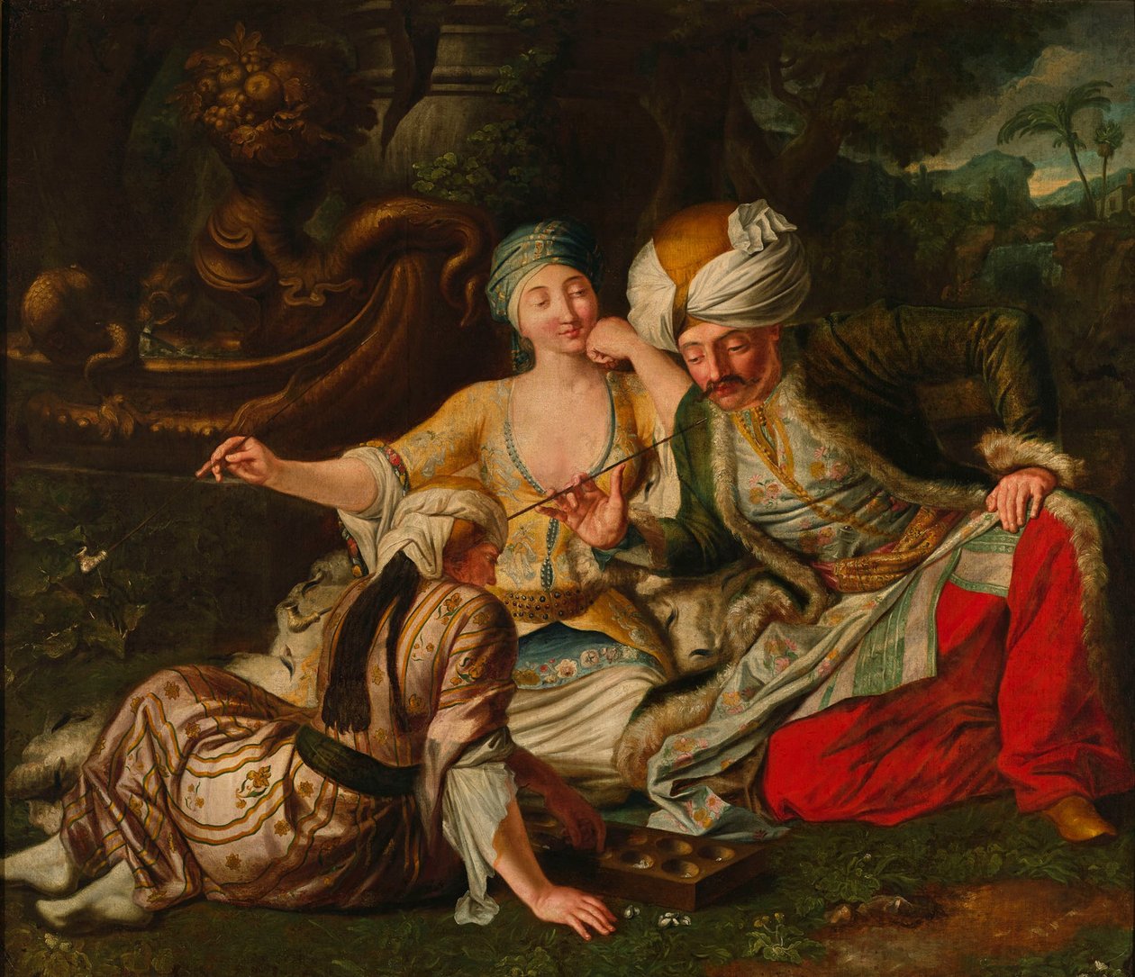 Hra Mancala, první polovina 18. století. od Jan Mock