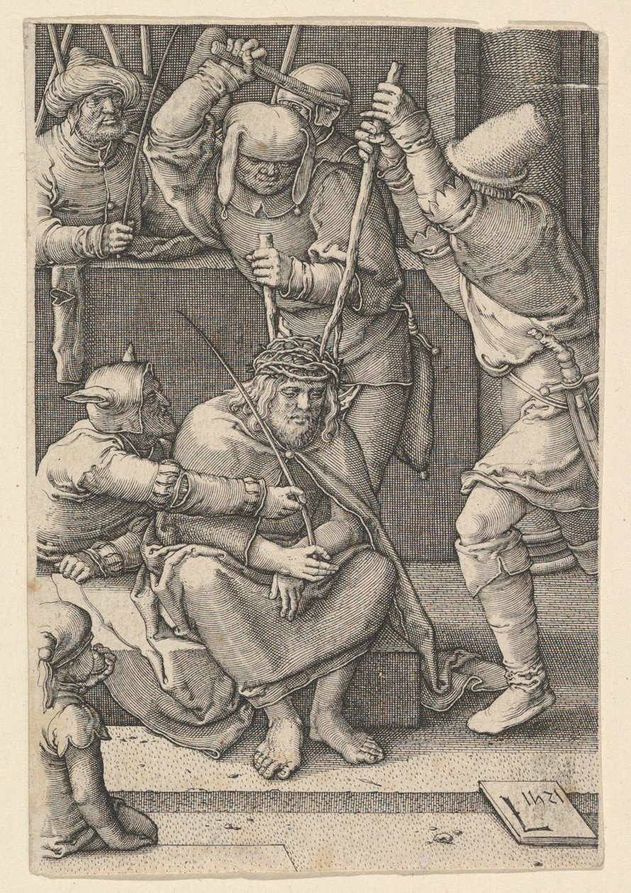 Kristus korunovaný trny copy.n.d. od Jan Muller