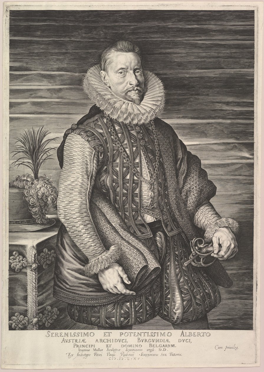 Portrét Alberta, arcivévody rakouského, panovníka jižního Nizozemska, 1615. od Jan Muller