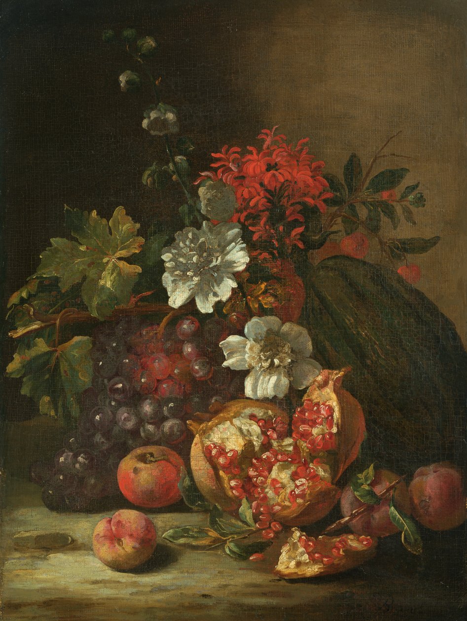 Ovoce a květiny od Jan Peter van the Younger Bredael