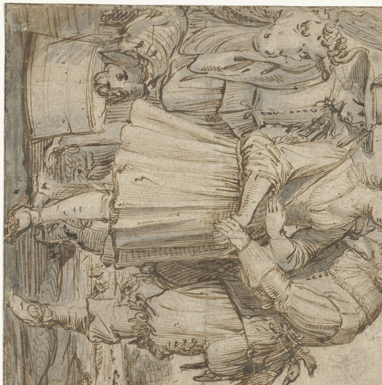 Starý lovec a mladá žena od Jan Philipsz. van Bouckhorst
