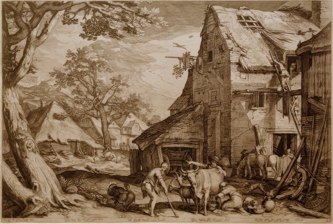Marnotratný syn jako pastevec vepřů od Jan Pietersz Saenredam
