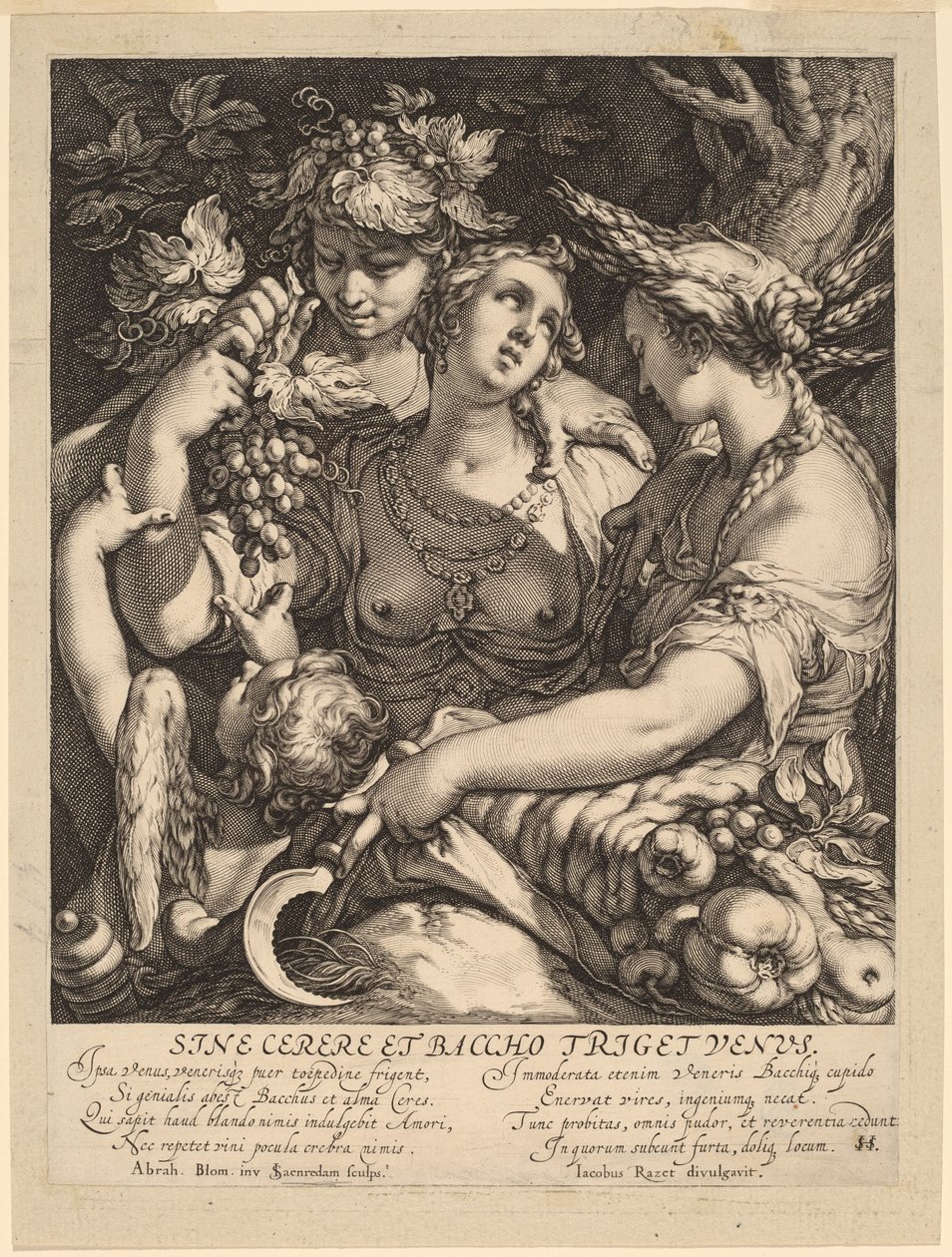 Venuše zamrzne bez Ceres a Baccha od Jan Pietersz Saenredam, after Abraham Bloemaert