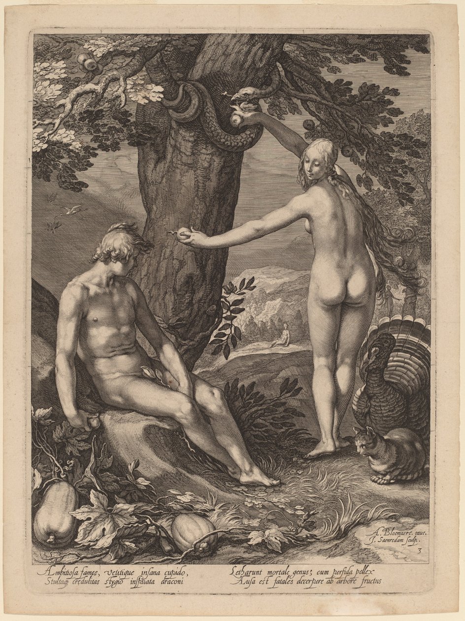 Pokušení člověka od Jan Pietersz Saenredam after Abraham Bloemaert