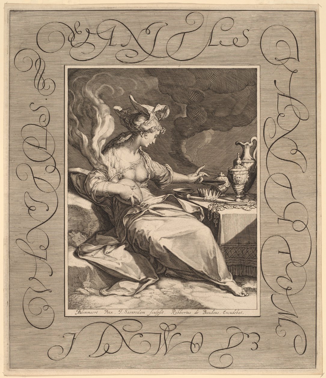 Marnost nad marnostmi, všechno je marnost od Jan Pietersz Saenredam, after Abraham Bloemaert