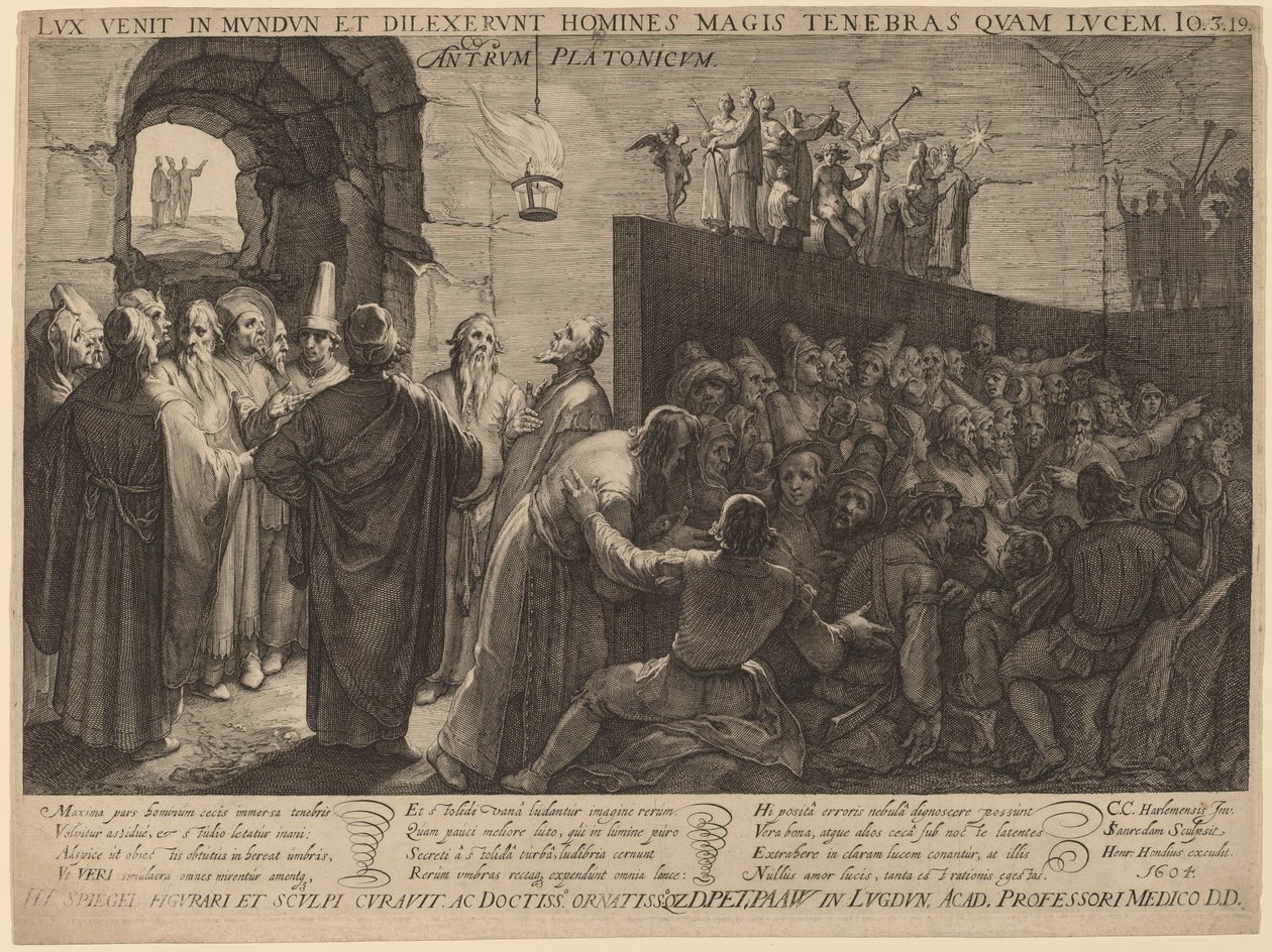 Platónova jeskyně od Jan Pietersz Saenredam after Cornelis Cornelisz van Haarlem