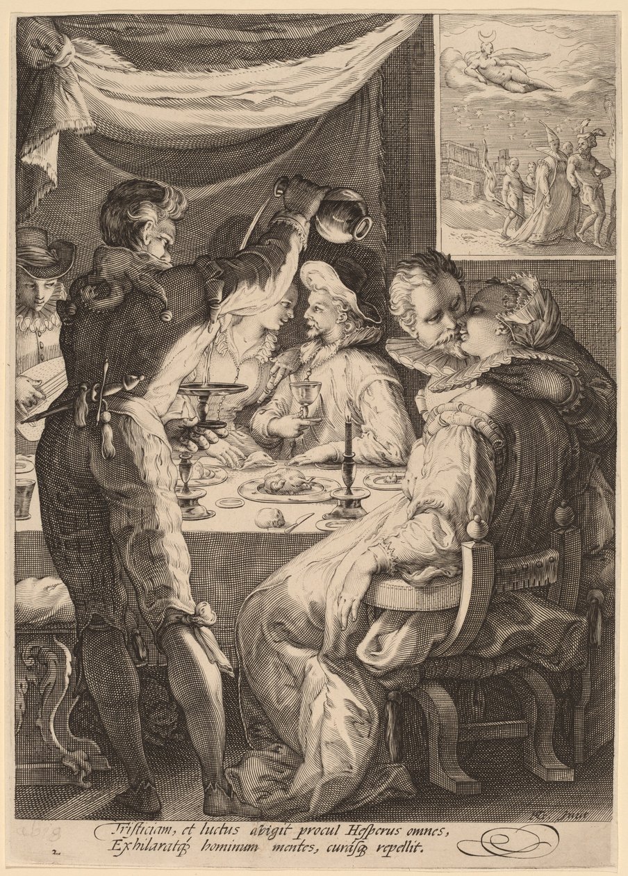 Večer od Jan Pietersz Saenredam, after Hendrik Goltzius