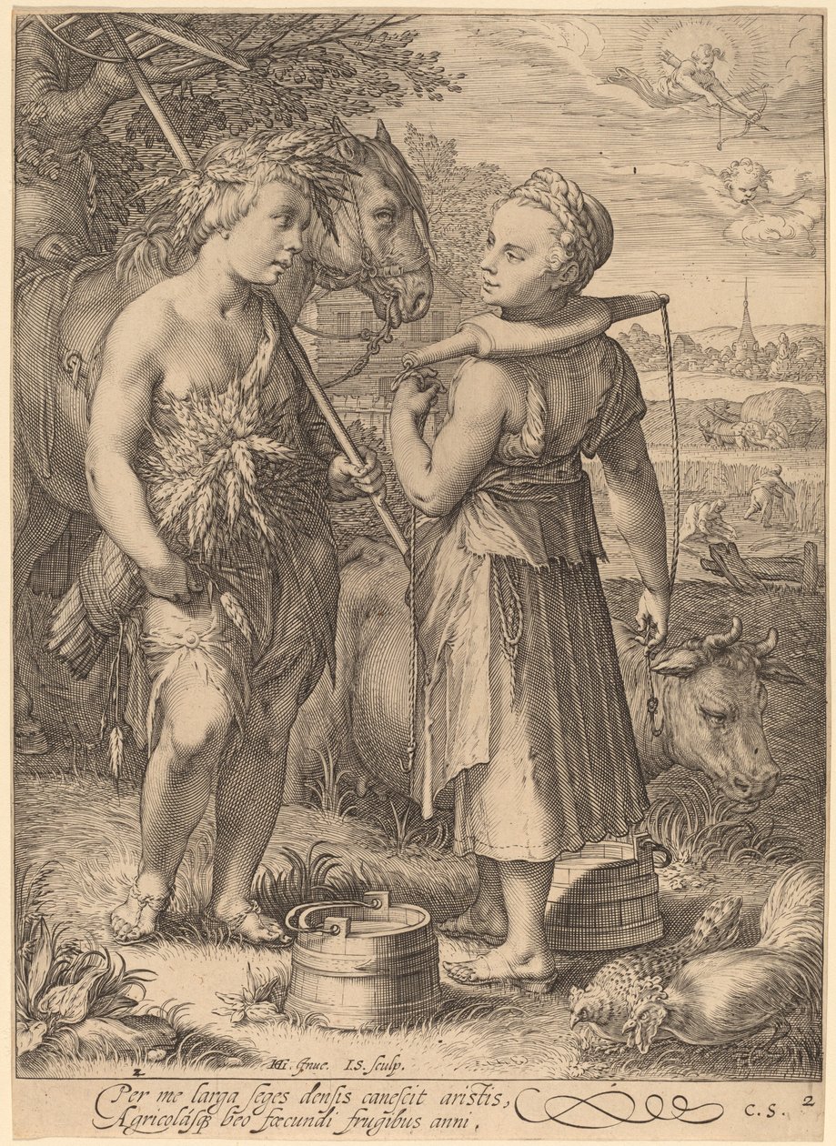 Léto od Jan Pietersz Saenredam after Hendrik Goltzius