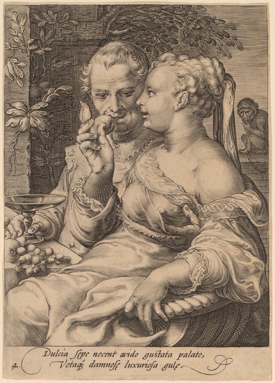 Chuť od Jan Pietersz Saenredam after Hendrik Goltzius
