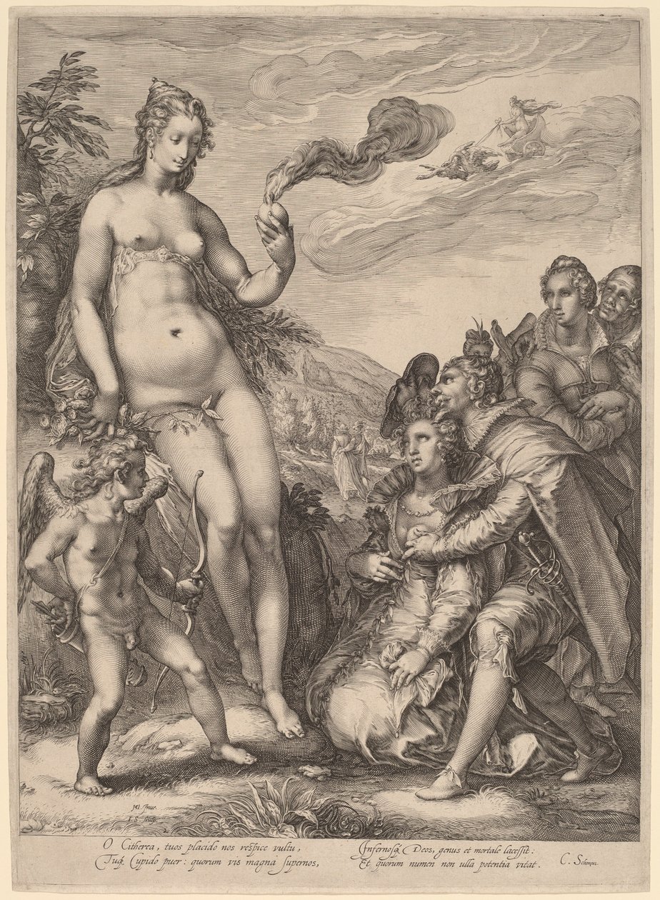 Kult Venuše od Jan Pietersz Saenredam, after Hendrik Goltzius