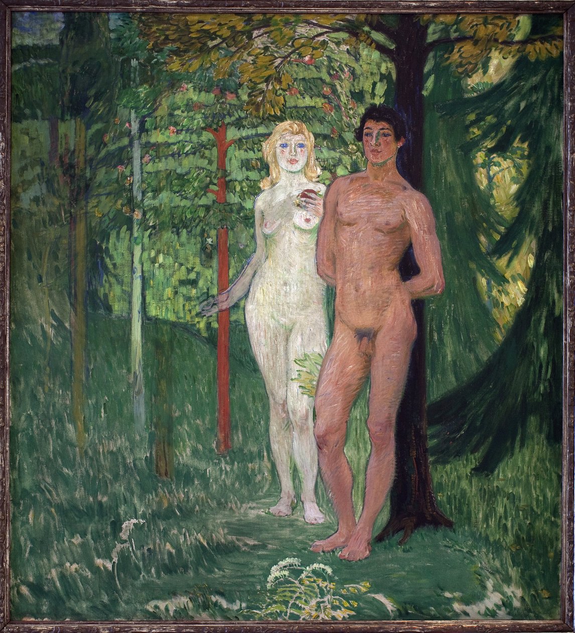 Adam a Eva. Obraz Jana Preislera (1872-1918), Olej na plátně od Jan Preisler