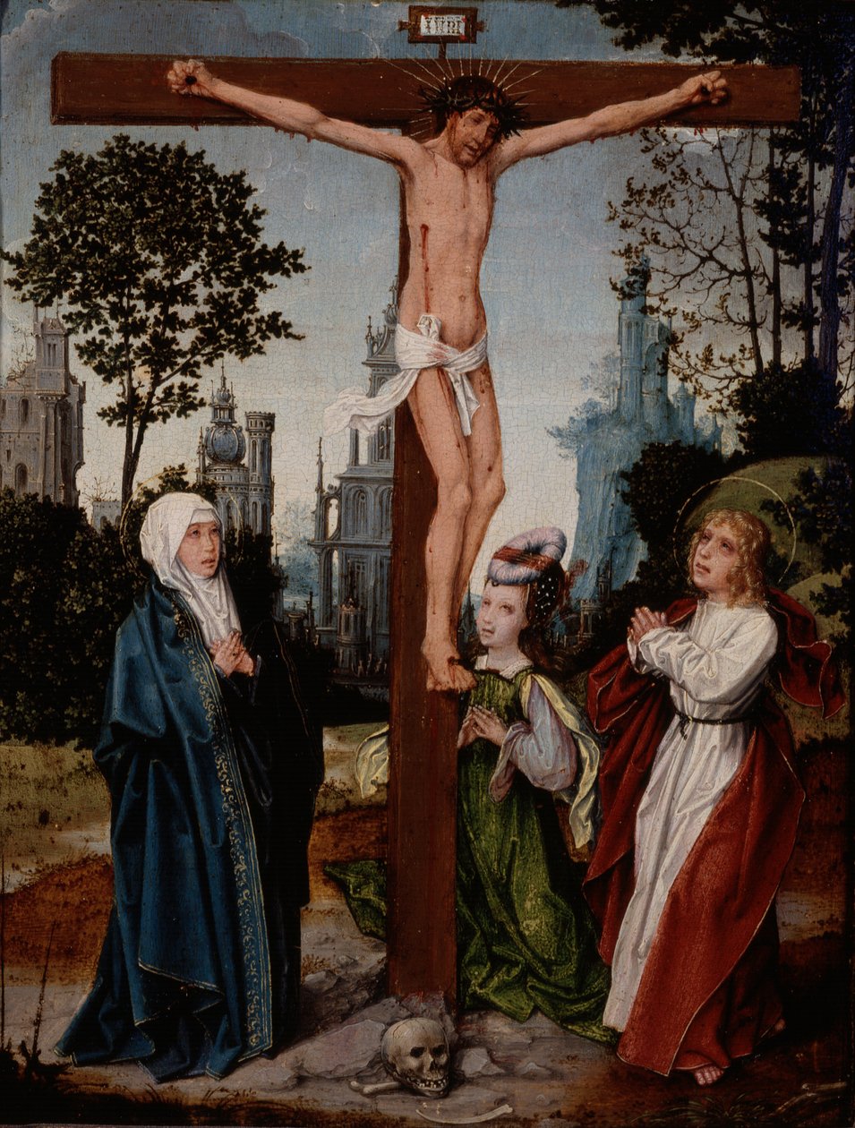 Ukřižování, asi 1510-15 (olej na desce) od Jan Provoost