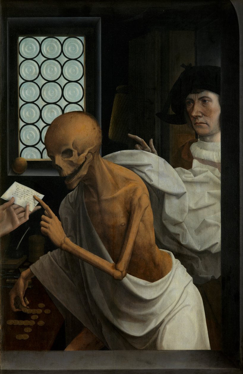 Detail Death and the Lakomec, cca 1515-21 (olej na panelu) od Jan Provoost