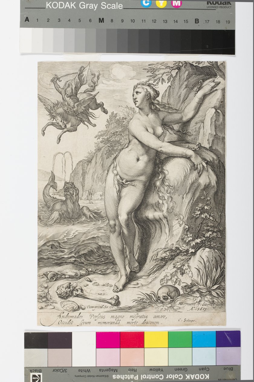 Andromeda, c.1609 (rytina) od Jan Saenredam