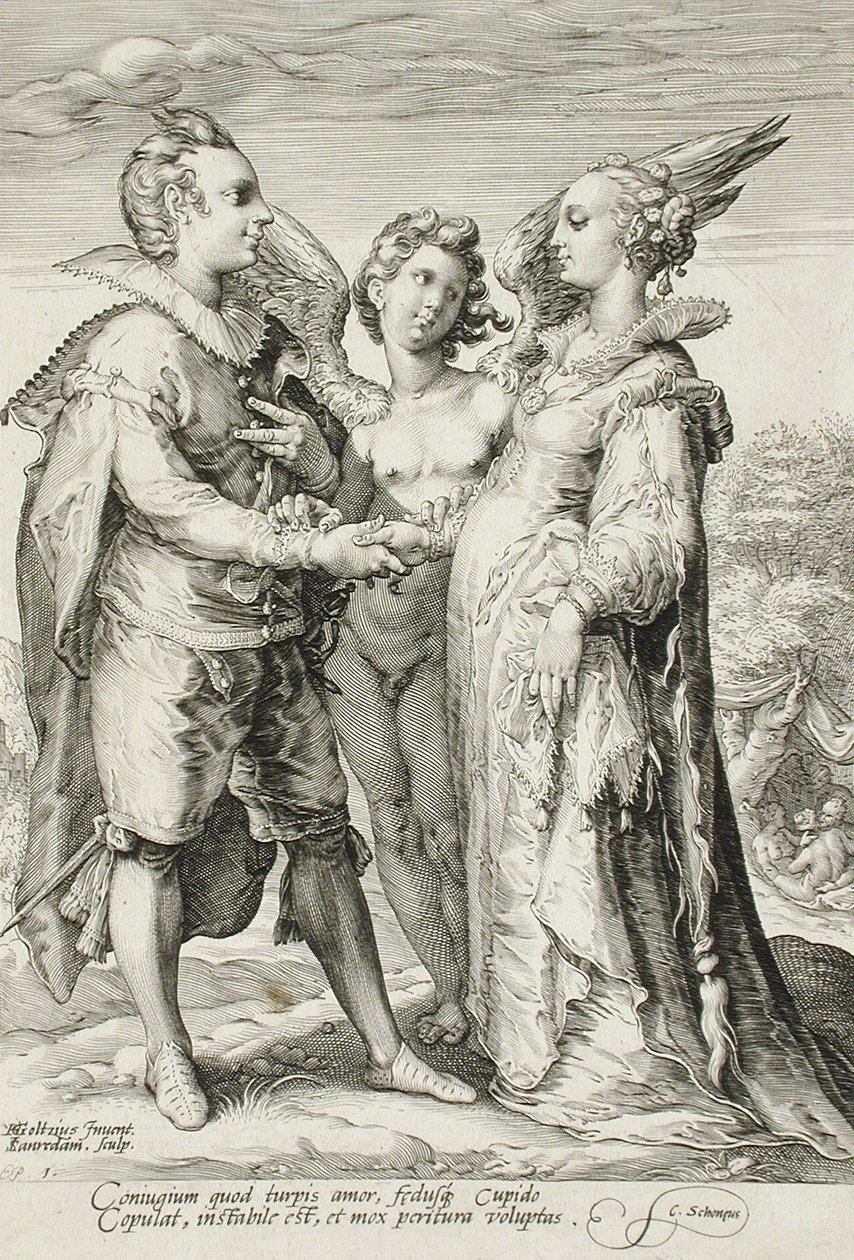 Marriage for Pleasure, Plate 1 The Marriage Trilogy, c.1594 od Jan Saenredam