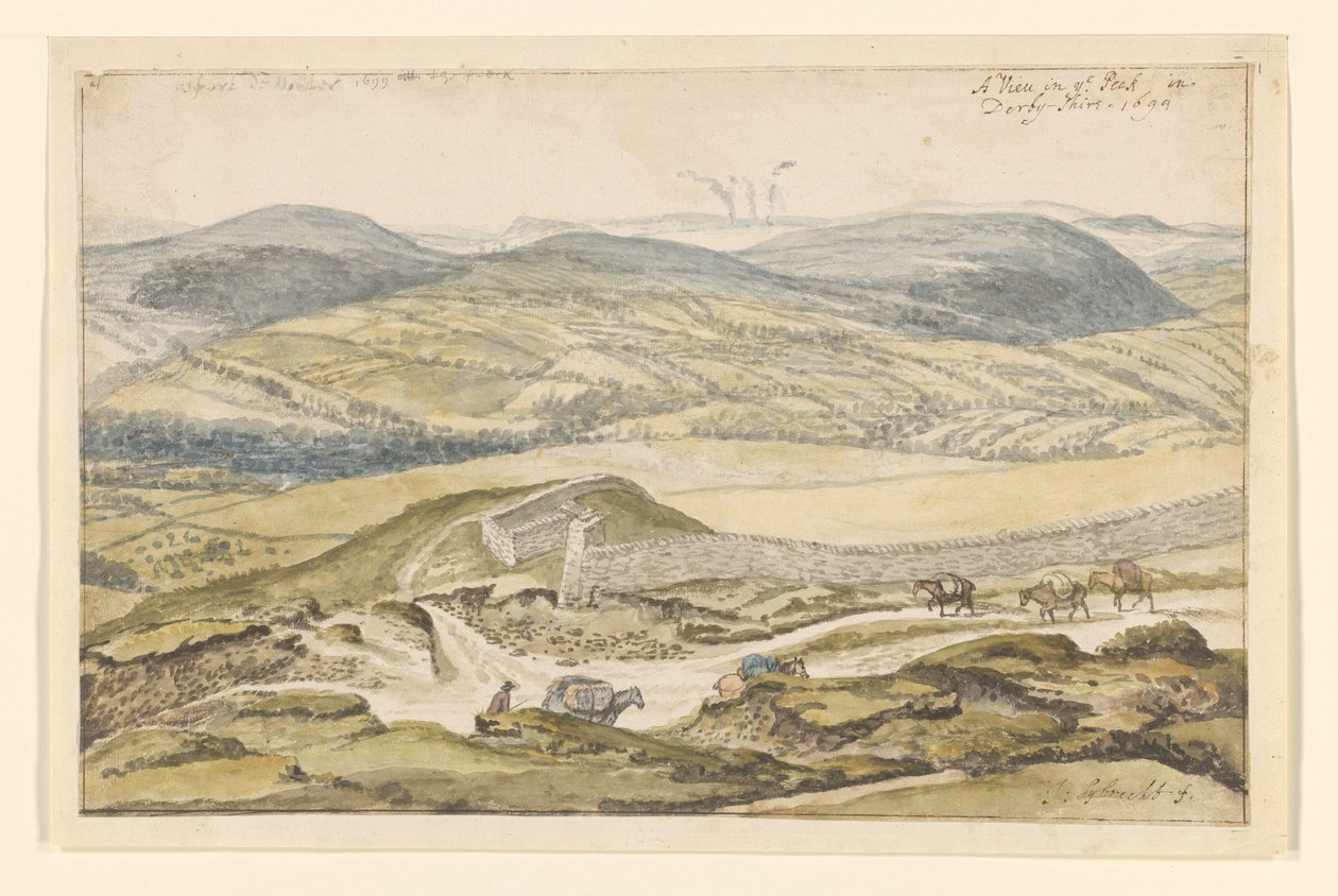 Pohled na hory z High Peak v Derbyshire od Jan Siberechts