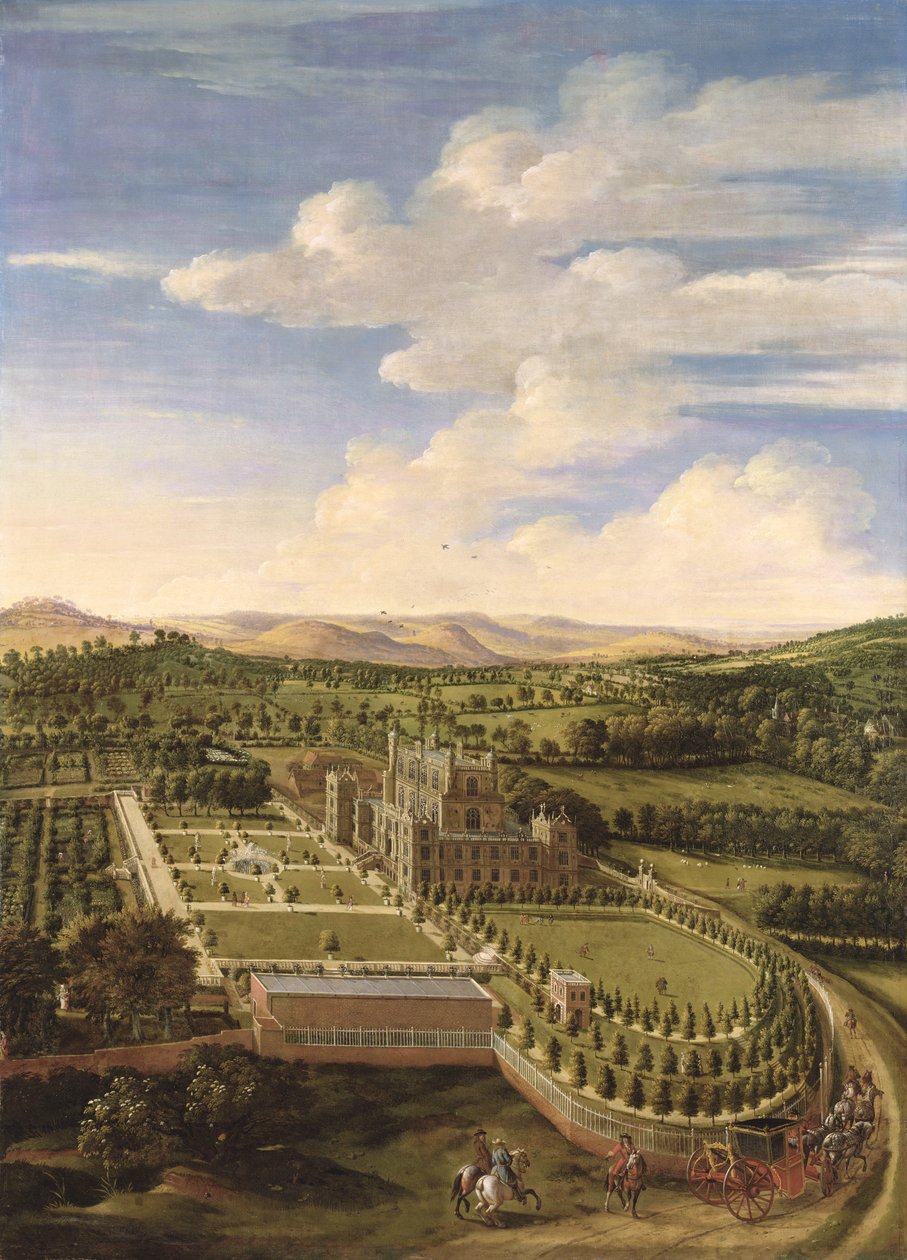 Wollaton Hall and Park, Nottingham, 1697 od Jan Siberechts