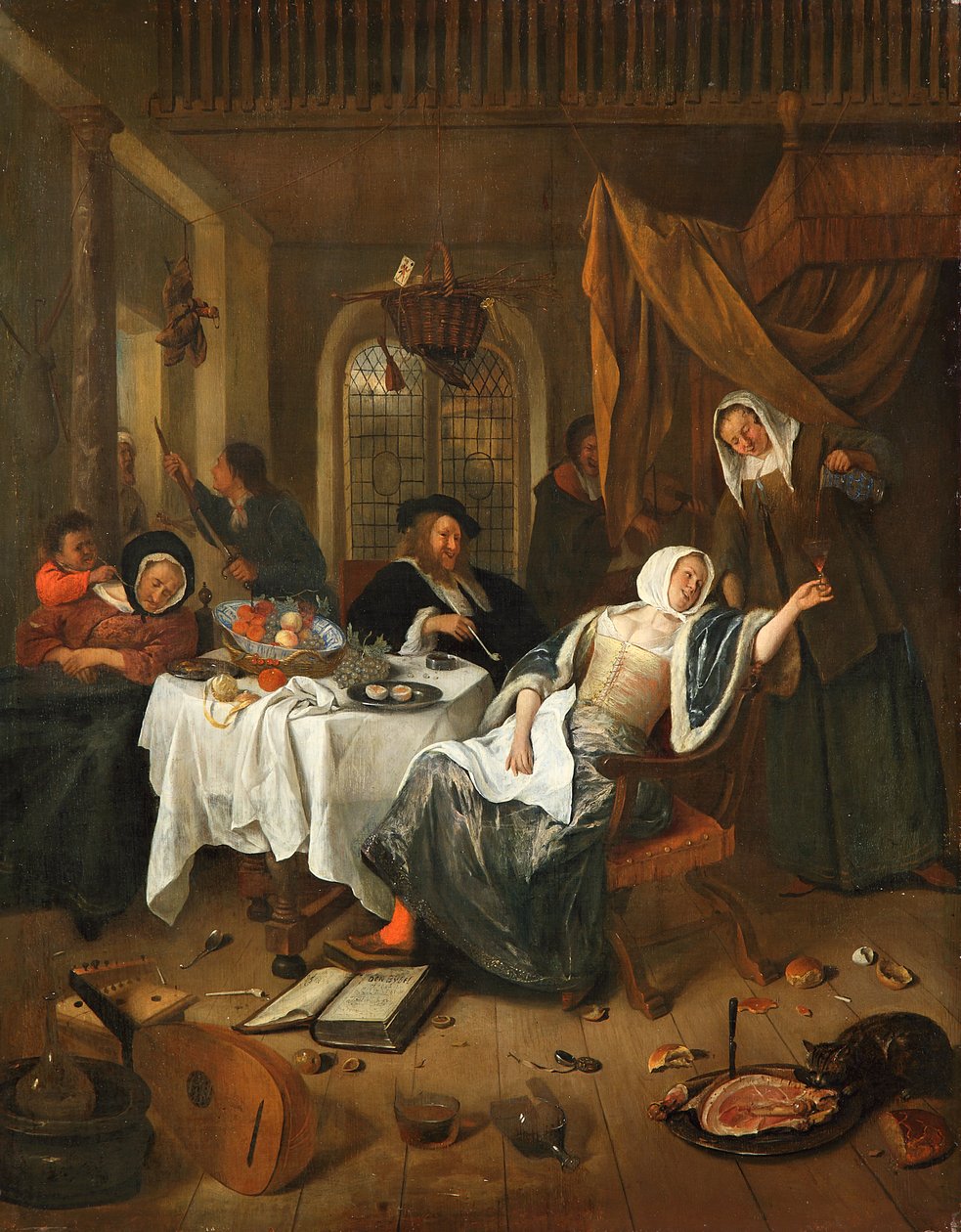 Prostopášná domácnost od Jan Steen
