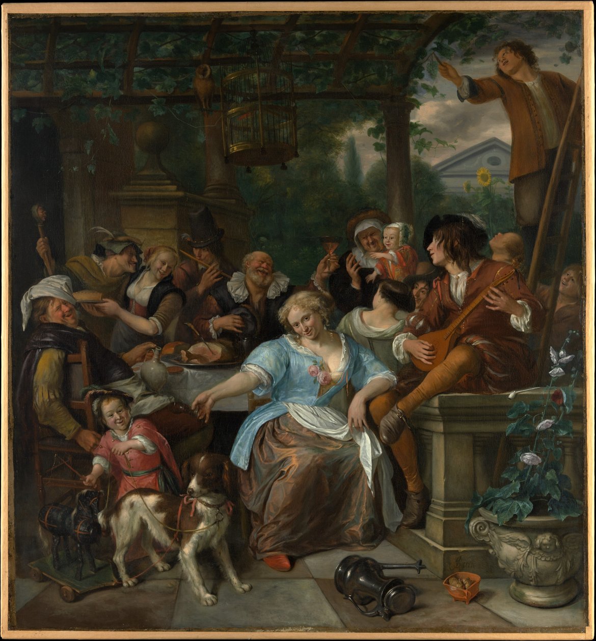 Veselá společnost na terase od Jan Steen