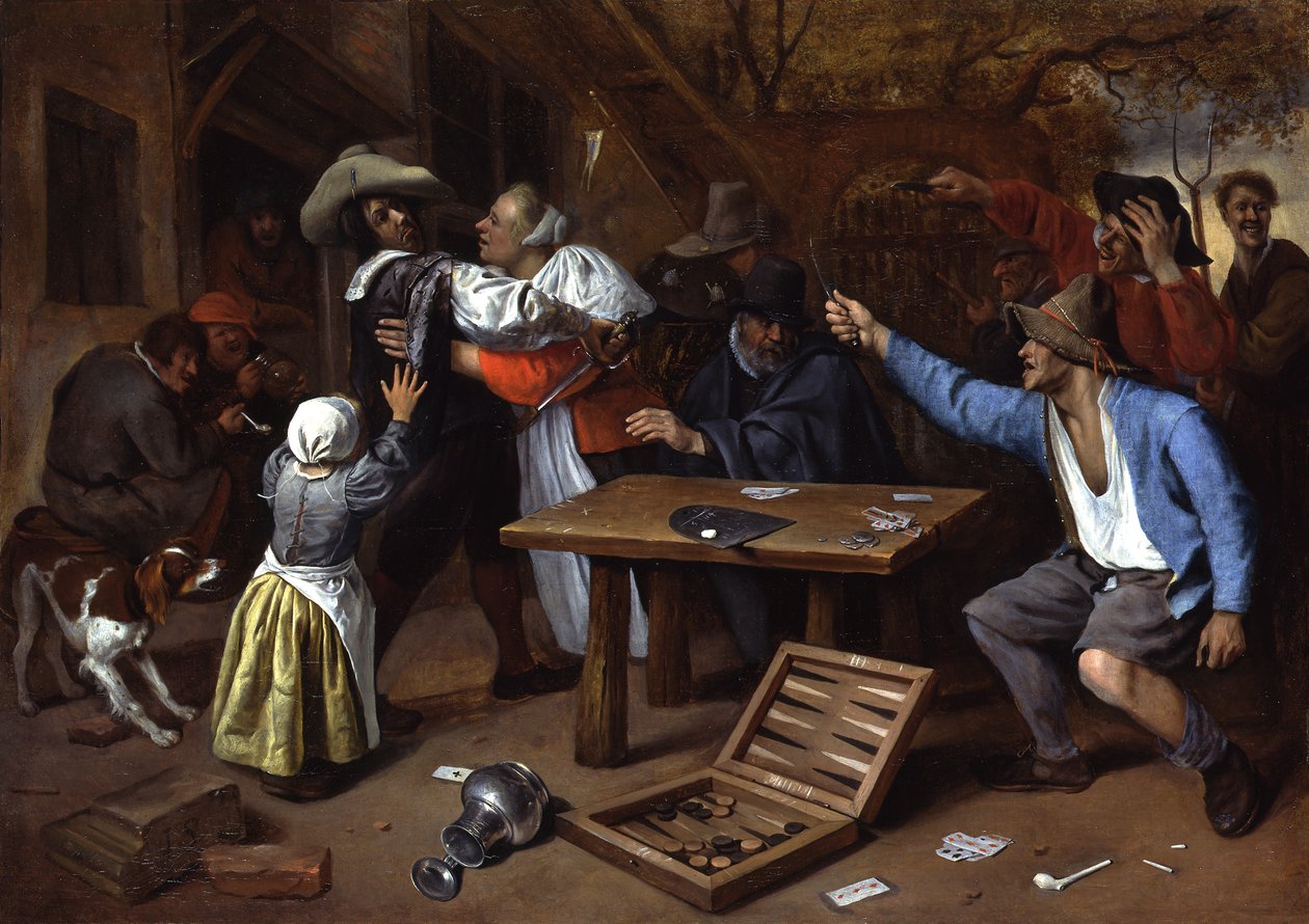 Hádka při karetní hře od Jan Steen