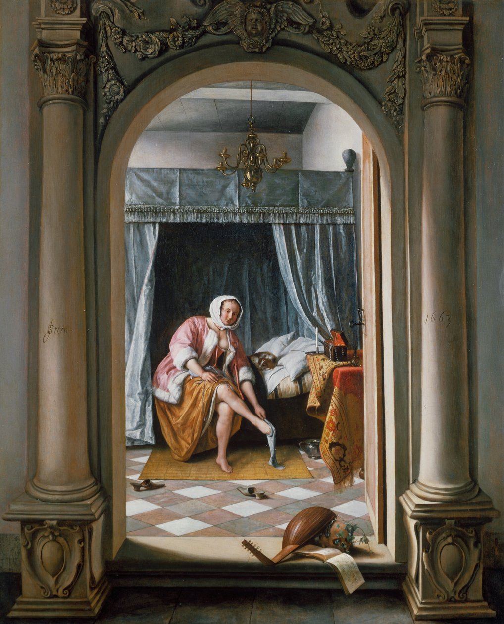 Žena na toaletě od Jan Steen