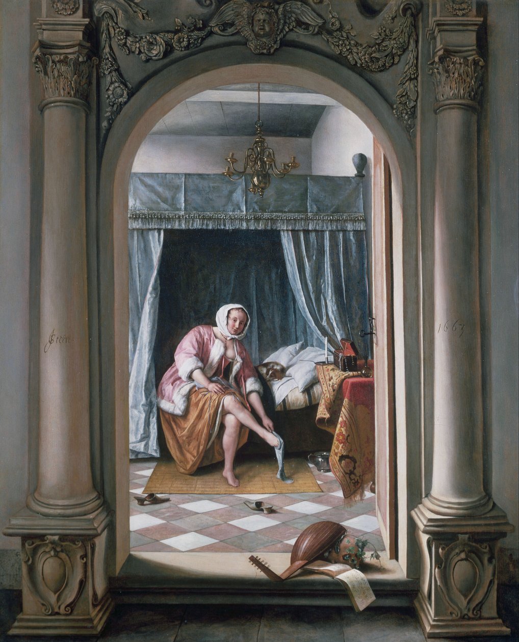 Žena na toaletě od Jan Steen