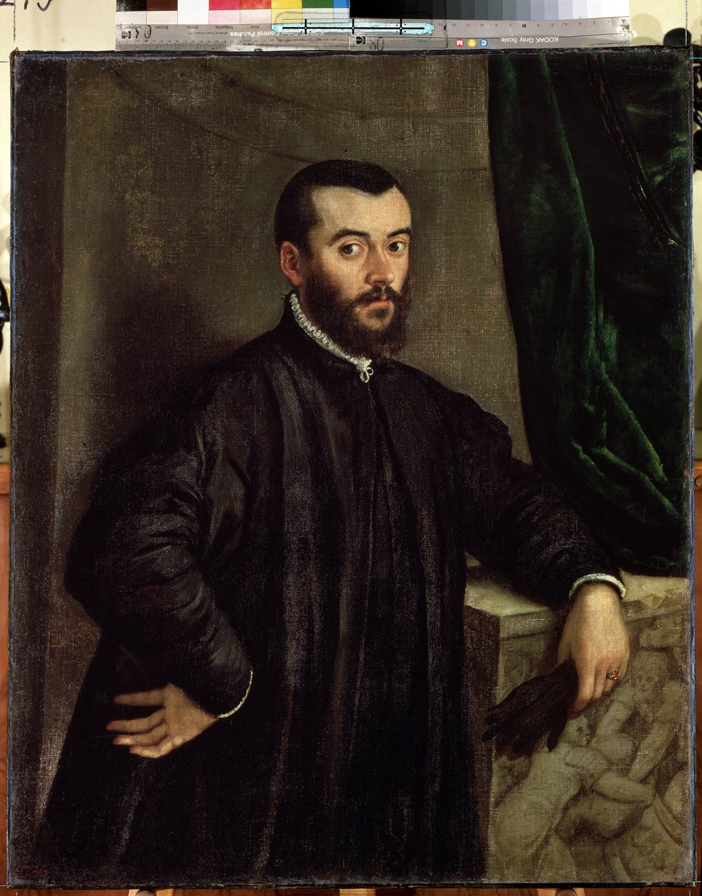 ""Portrét Andre Vesale (Andreas Vesalius) (1514-1564), anatom a lékař Karla V."" Obraz (podle Tiziana Vecellia řekl Tizian (1485-1576) od Jana Stephena van Calcara (1499-cca 1546)) od Jan Stephen Calcar